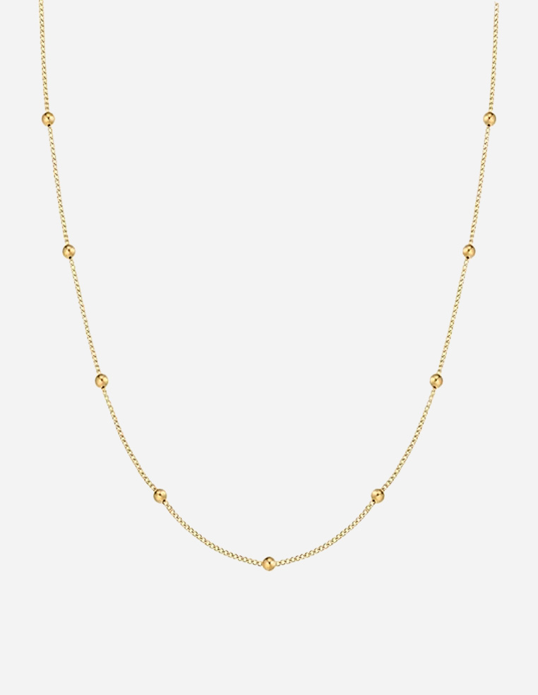 Collier petites boules dorée fines billes BELLA