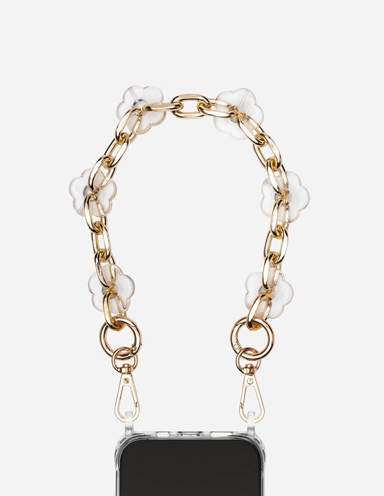 Chaîne de téléphone courte bijou de téléphone fleur gri gri de téléphone