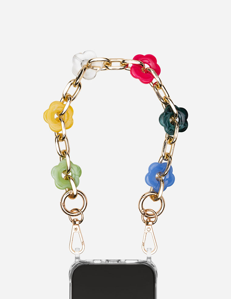 Chaîne de téléphone courte bijou de téléphone fleur gri gri de téléphone Chaîne de téléphone courte bijou de téléphone fleur gri gri de téléphone