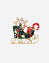 Broche de Noël TRAÎNEAU
