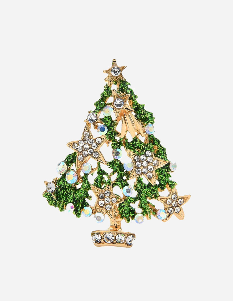 Broche pins arbre de noel pour femme