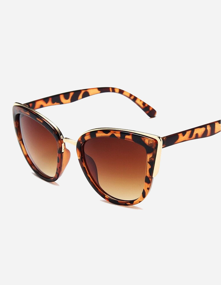 Lunettes de soleil tendance vintage papillon pour femme noire