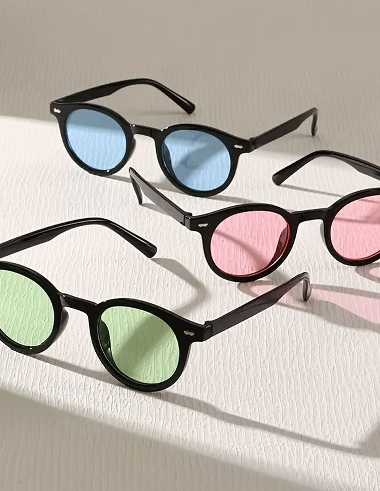 Lunettes de soleil et de soirée Johnny Depp verres teintés colorés Moscott