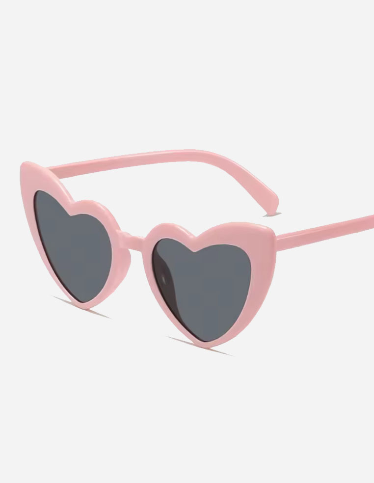 Lunettes de soleil en forme de cœur pour femme mariage evjf couleur rose