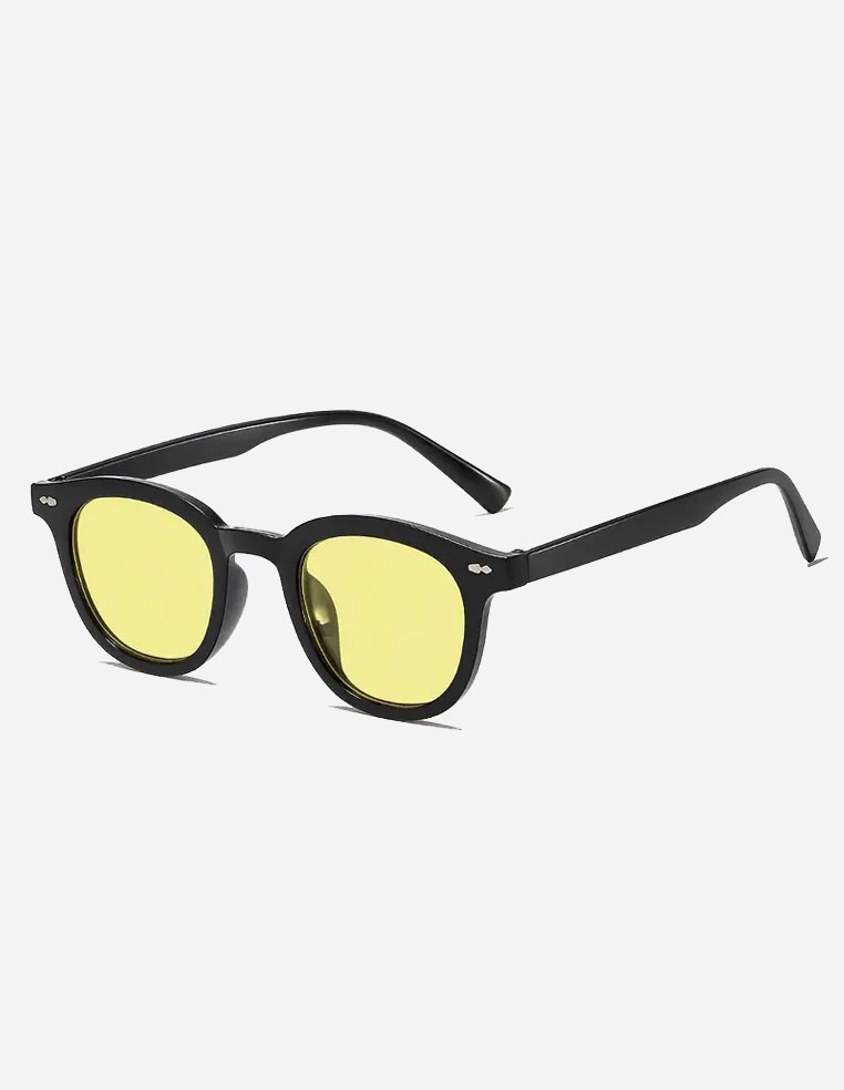 Lunettes de soleil et de soirée Johnny Depp verres teintés jaunes Moscott