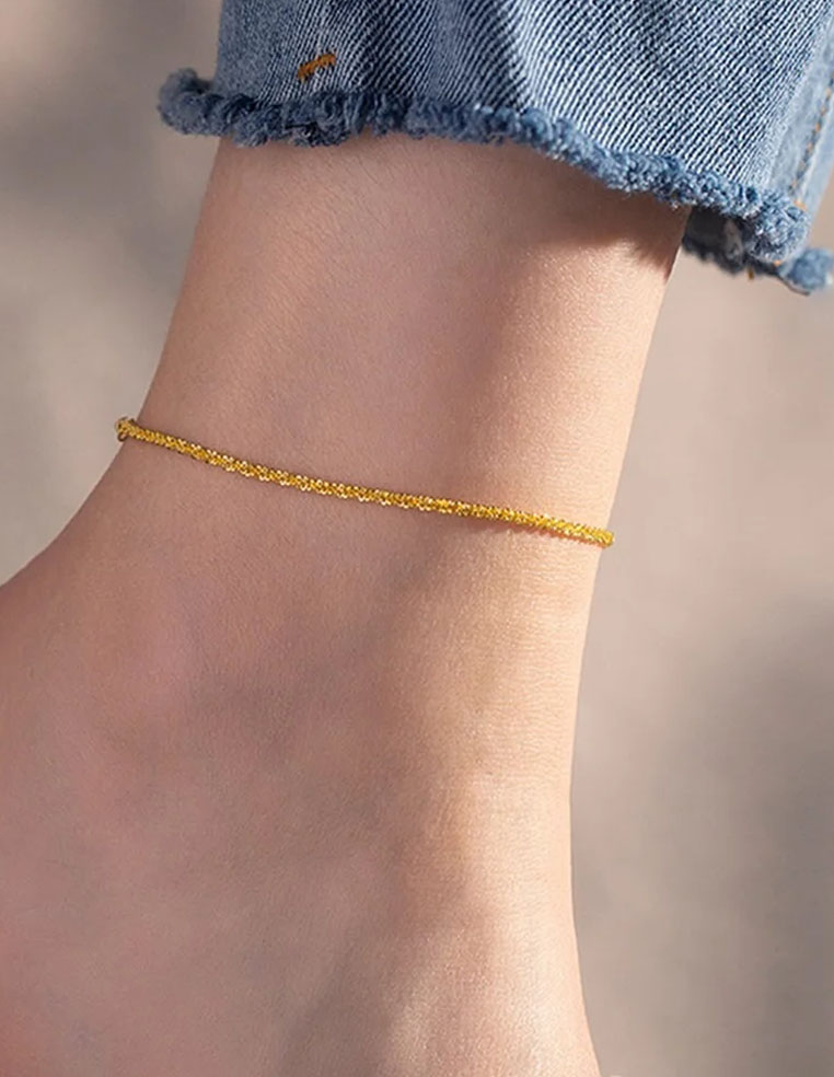 Bracelet de cheville pour femme dorée Bracelet de cheville pour femme dorée