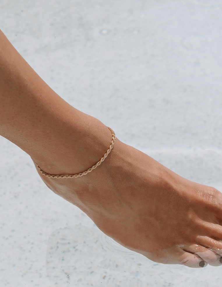 chaîne de cheville maille torsadée bijou tendance pour femme chaîne de cheville maille torsadée bijou tendance pour femme