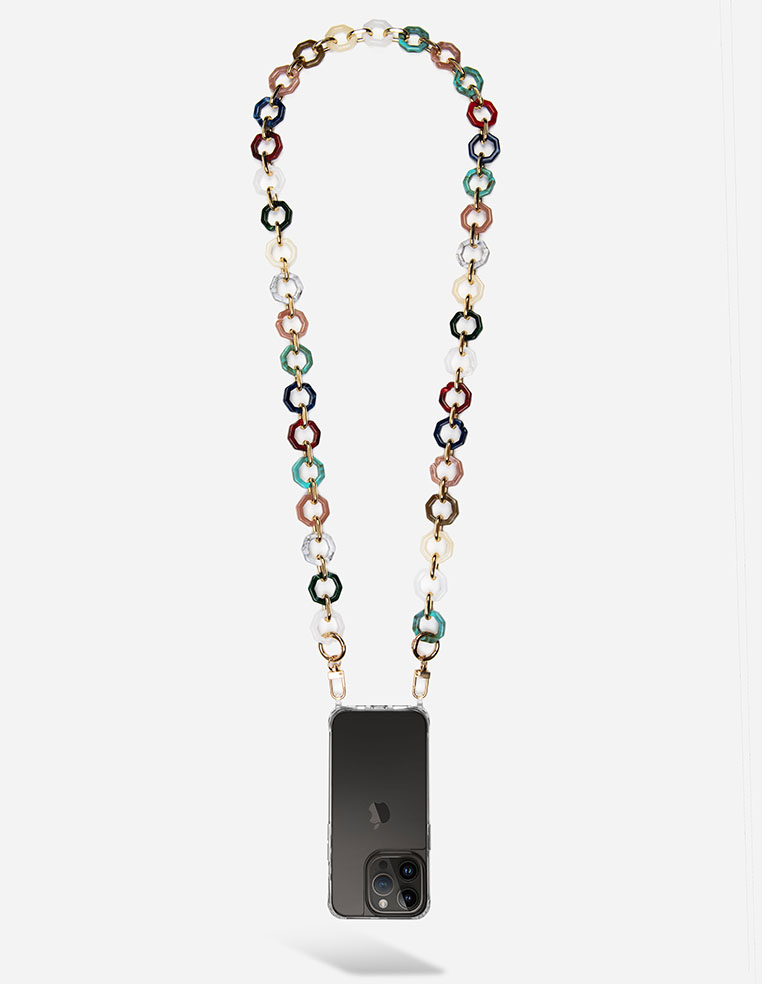 Chaîne de téléphone en résine légère et maillon couleur Chaîne de téléphone en résine légère et maillon couleur