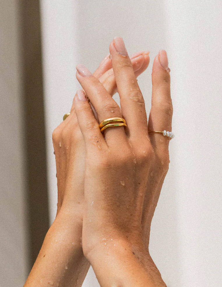 Bagues superposables en plaqué or bijou tendance pour femme Bagues superposables en plaqué or bijou tendance pour femme