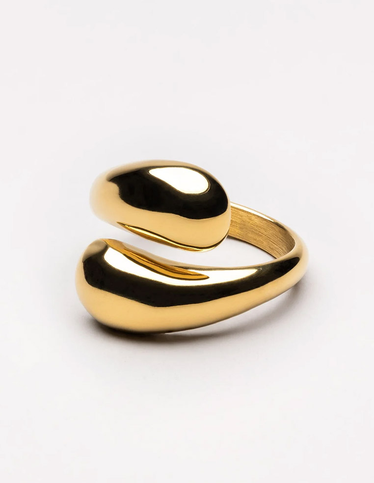 Bague ajustable en plaqué or