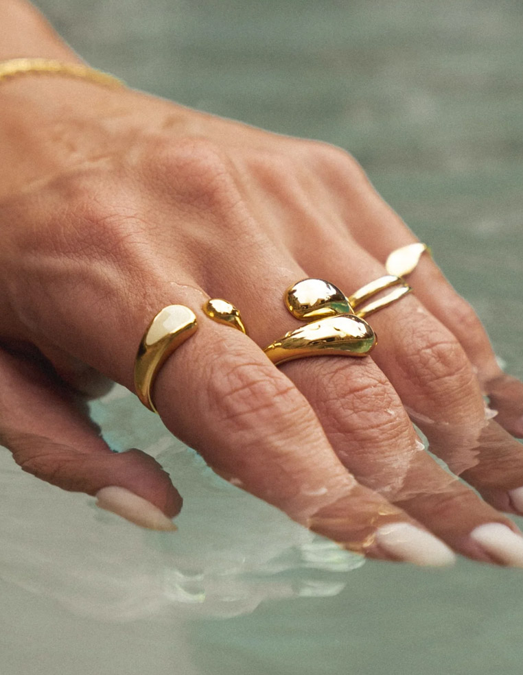 Bague ajustable en plaqué or Bague ajustable en plaqué or