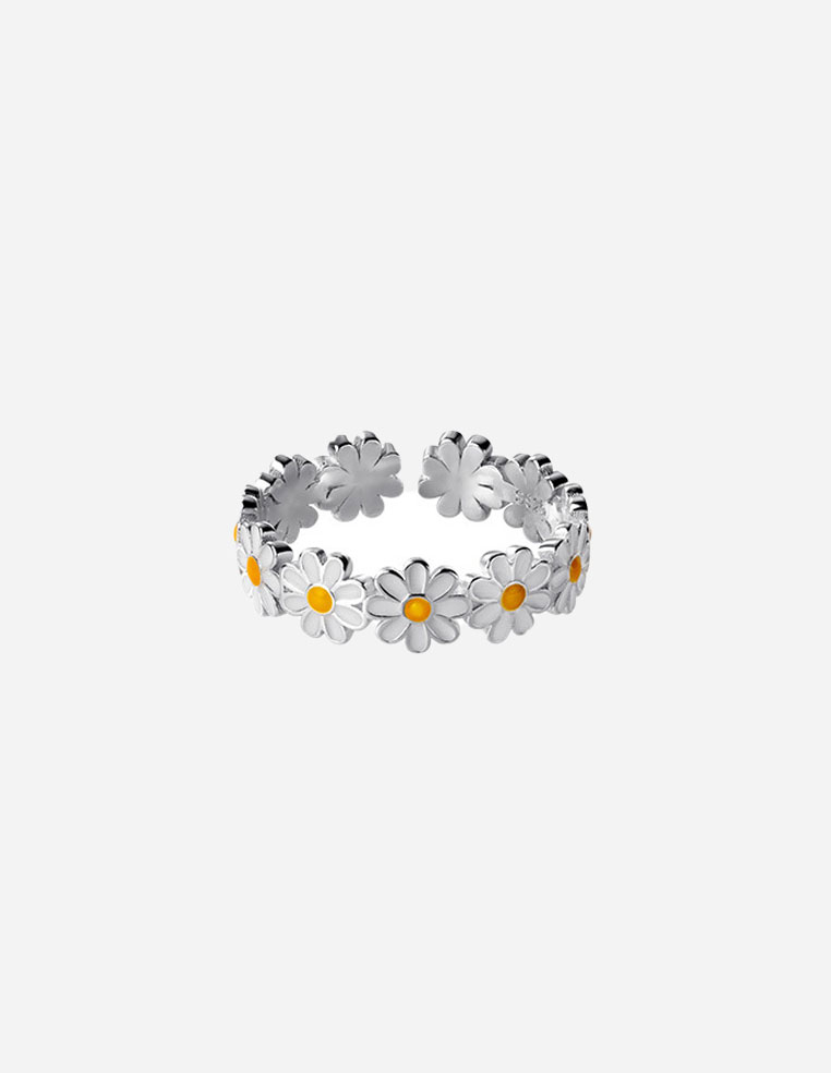 Bague Marguerite Pâquerette ajustable bague fleur bijou femme