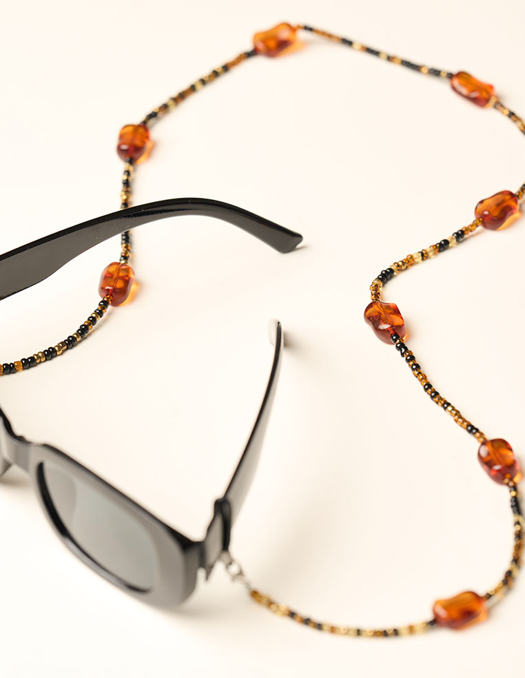 chaîne à lunettes en perle tendance pour femme