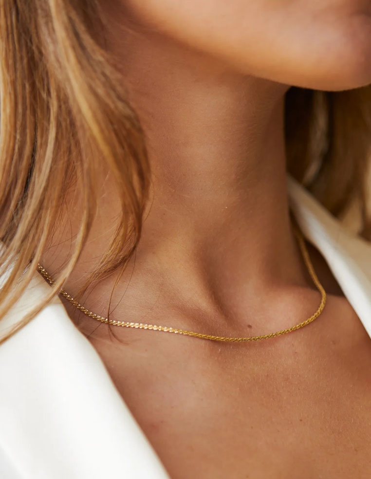 collier ras du coup choker chaîne en plaqué or 18k pour femme collier ras du coup choker chaîne en plaqué or 18k pour femme