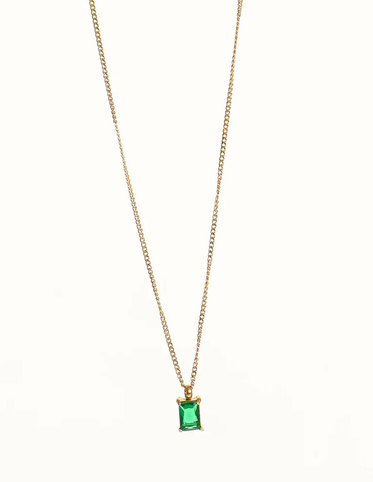 Collier Émeraude – Bijou pour femme Élégant avec Zircon Vert Collier Émeraude – Bijou pour femme Élégant avec Zircon Vert