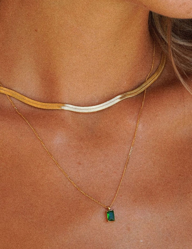 Collier Émeraude – Bijou pour femme Élégant avec Zircon Vert Collier Émeraude – Bijou pour femme Élégant avec Zircon Vert