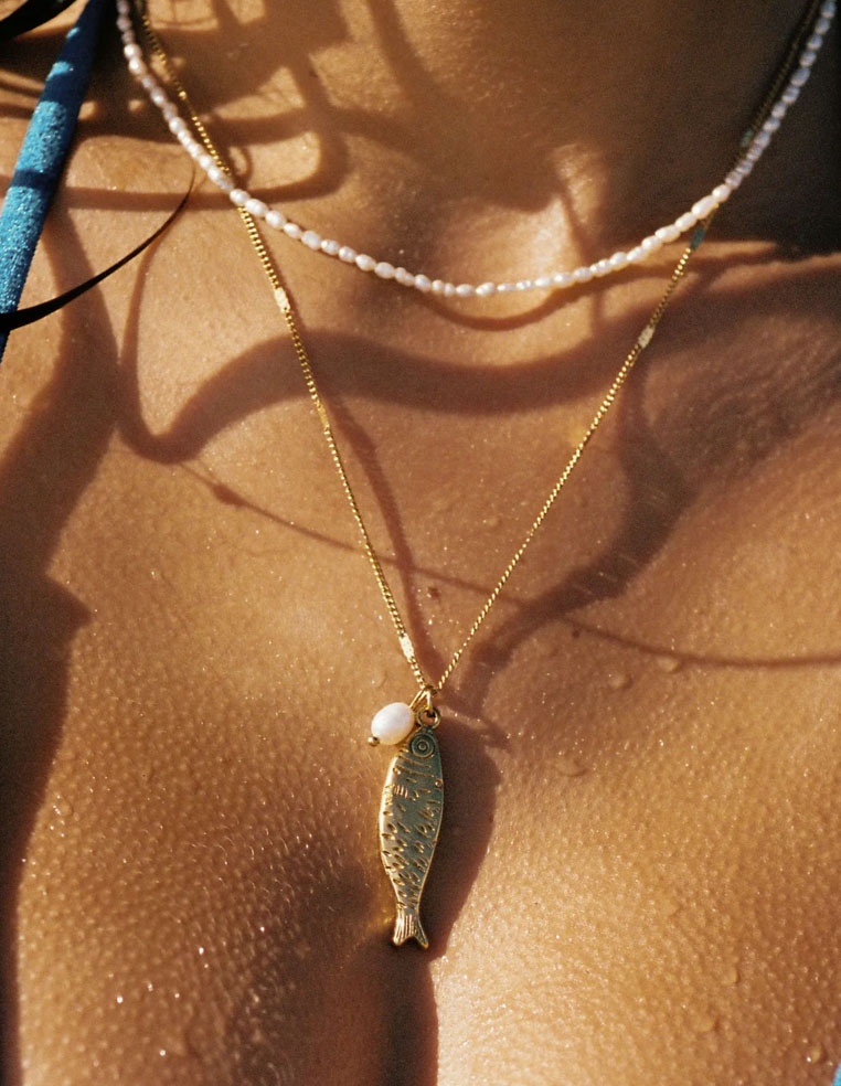 Collier pendentif poisson bijou vacances pour femme Collier pendentif poisson bijou vacances pour femme