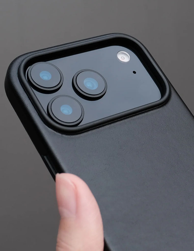 Coque en cuir noire iPhone 17 Pro iPhone 17 Pro Max