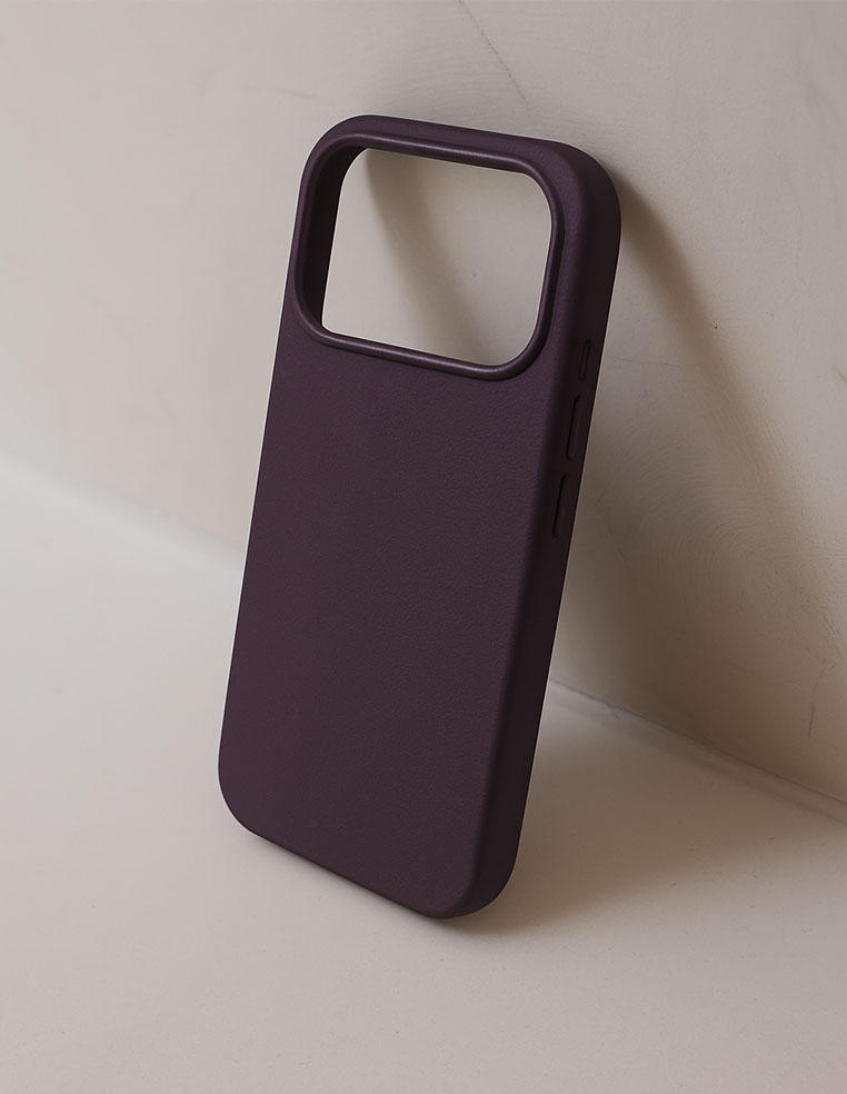 Coque en cuir iPhone Air iPhone 17 Pro Max Mauve