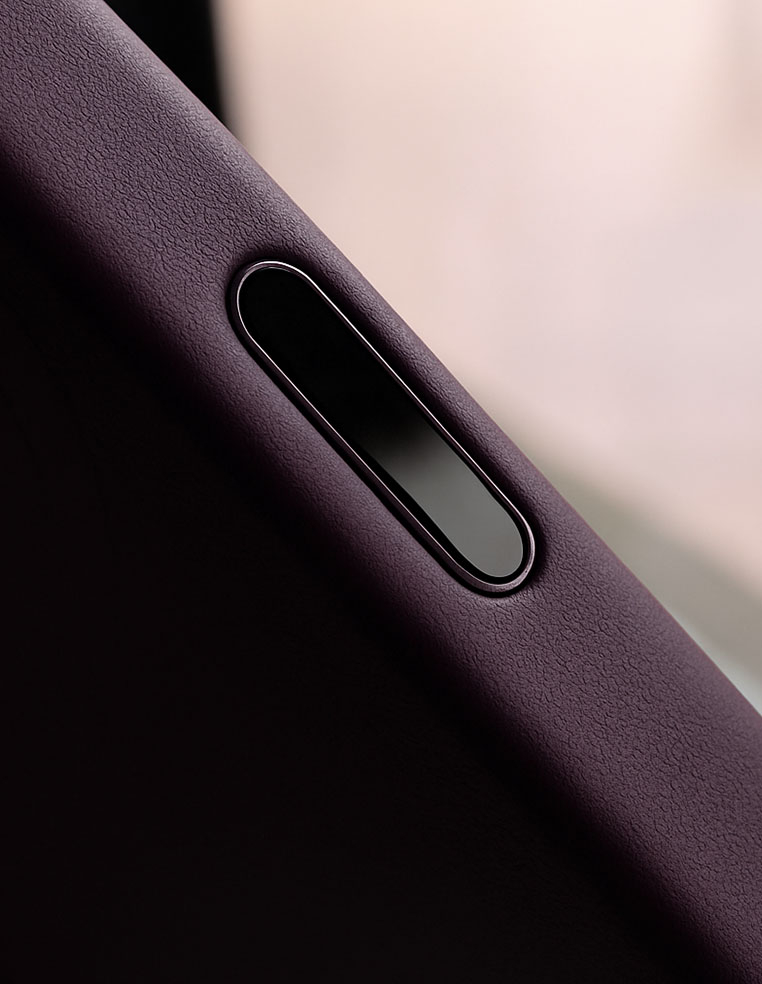 Coque en cuir iPhone Air iPhone 17 Pro Max Mauve