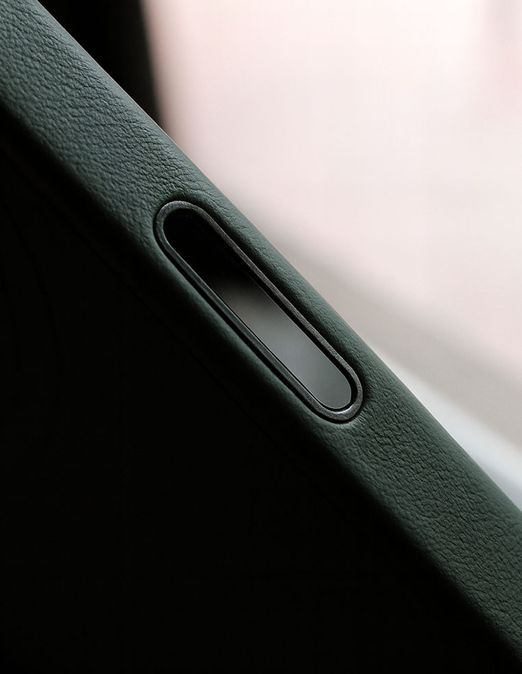 Coque en cuir vert foret iPhone Air iPhone 17 Pro Max