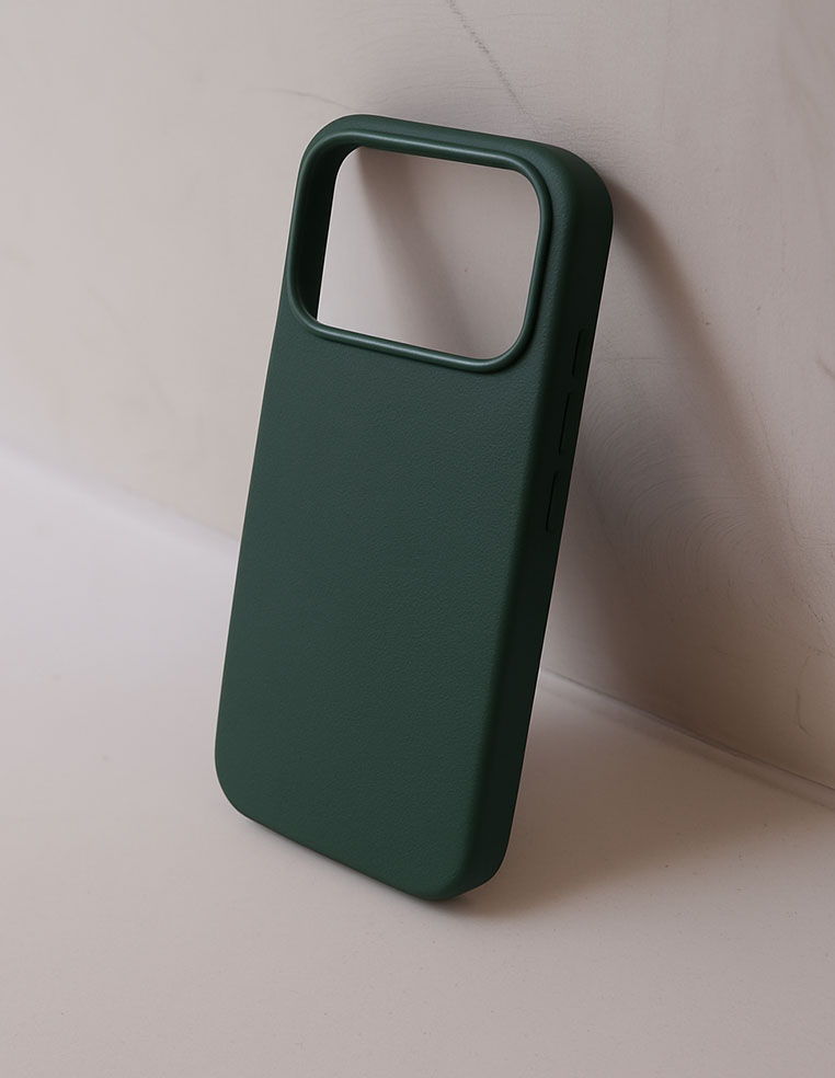 Coque en cuir vert foret iPhone Air iPhone 17 Pro Max