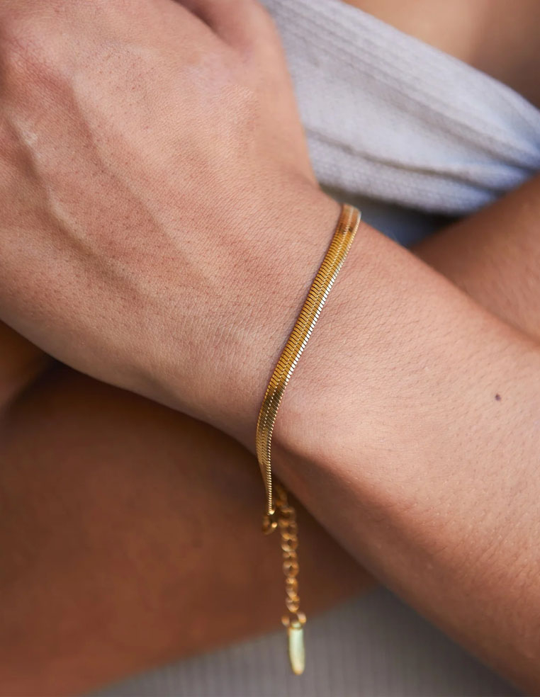 Bracelet femme maille serpent plaqué or – Bijou élégant et waterproof Bracelet femme maille serpent plaqué or – Bijou élégant et waterproof