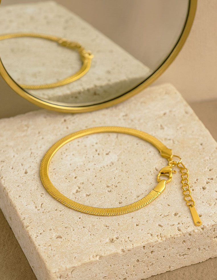 Bracelet femme maille serpent plaqué or – Bijou élégant et waterproof Bracelet femme maille serpent plaqué or – Bijou élégant et waterproof