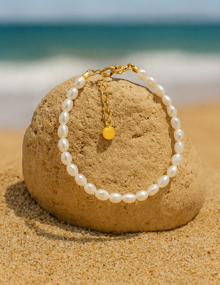 Bracelet en véritable perles d'eau douce pour femme Bracelet en véritable perles d'eau douce pour femme