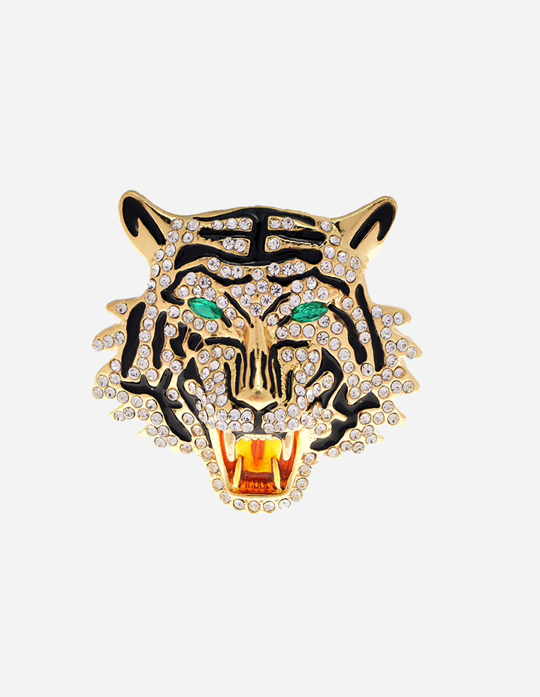 Broche pour femme tête de tigre