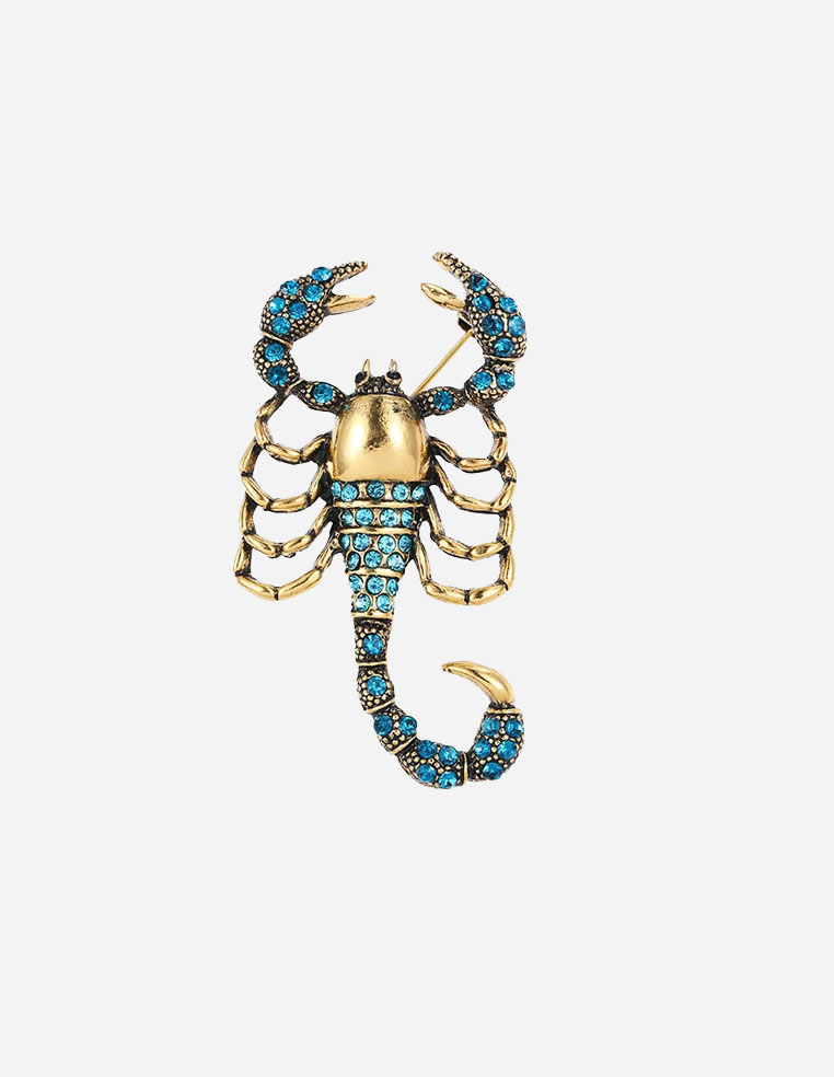 Broche scorpion dorée – Accessoire chic et original pour femme