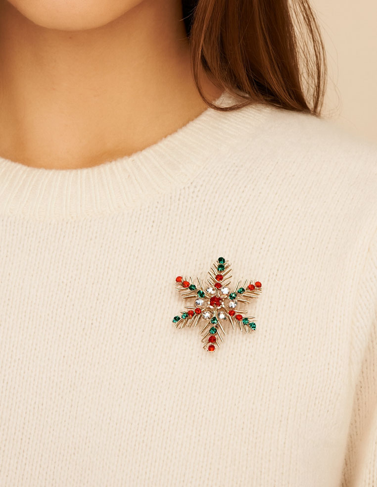 Broche flocon de Noël STELLA