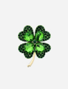 Broche porte bonheur TRÈFLE