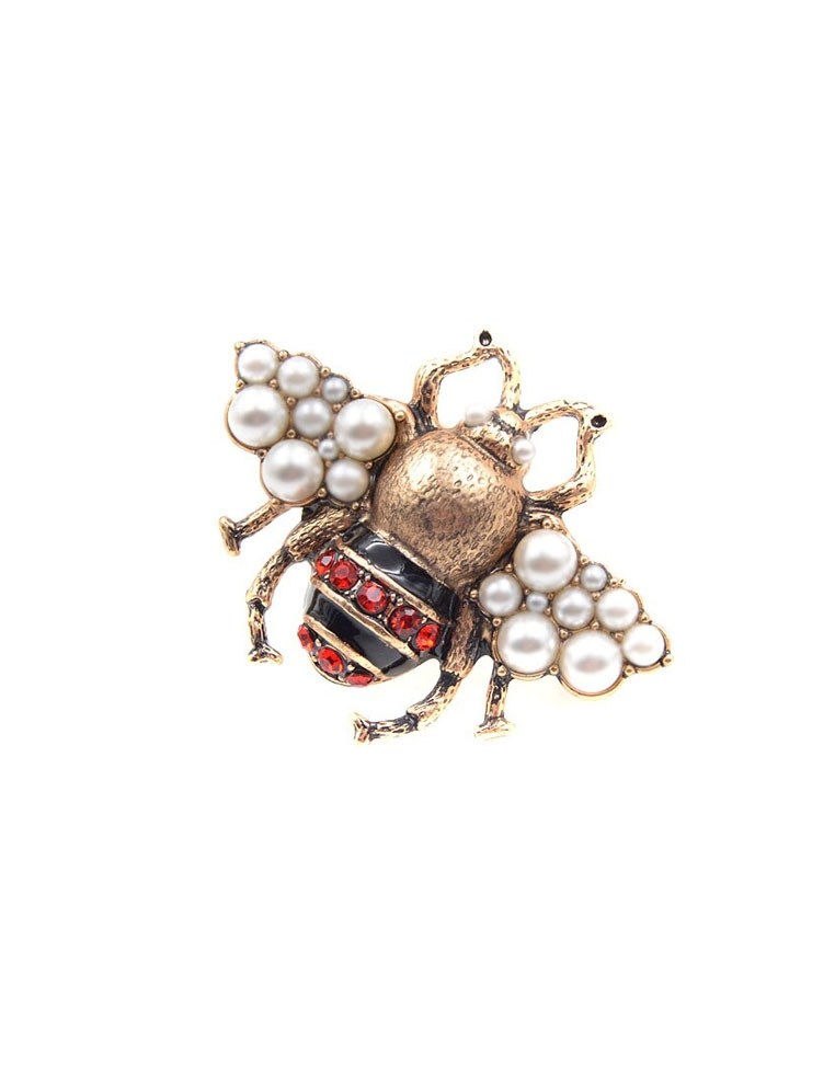 Broche abeille dorée pour femme