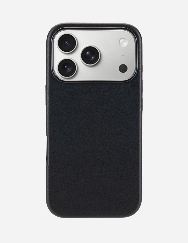 Coque en cuir noir pour iPhone 18 Pro - 18 Pro Max - 17 Pro - 17 Pro Max