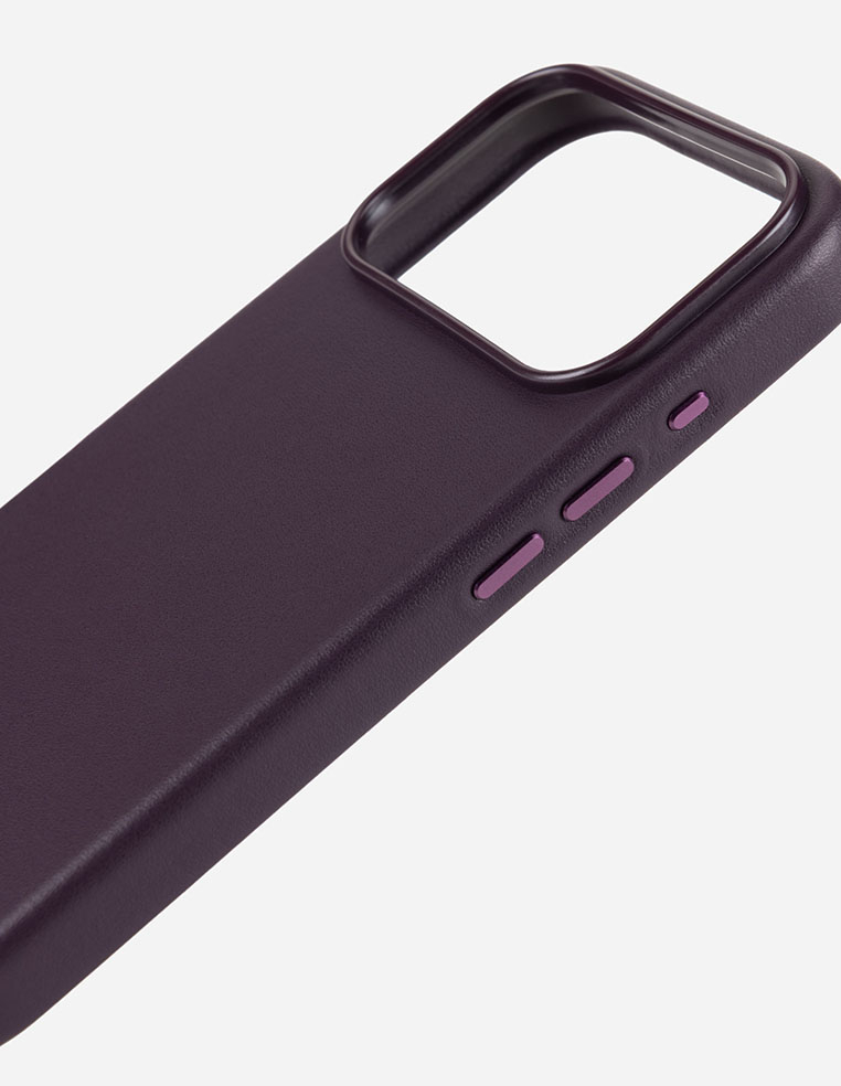 Coque en cuir bordeaux iPhone 18 Pro - 18 Pro Max - 17 Pro - 17 Pro Max