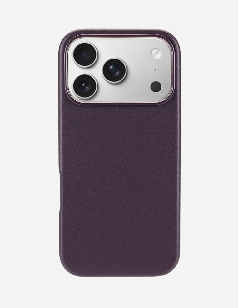 Coque en cuir bordeaux iPhone 18 Pro - 18 Pro Max - 17 Pro - 17 Pro Max