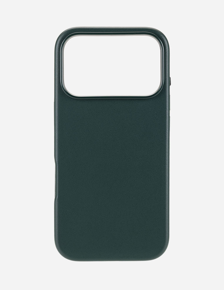 Coque en cuir vert forêt iPhone 18 Pro - 18 Pro Max - 17 Pro - 17 Pro Max