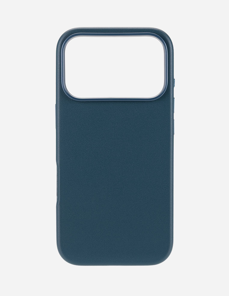 Coque en cuir bleu marine iPhone 18 Pro - 18 Pro Max - 17 Pro - 17 Pro Max