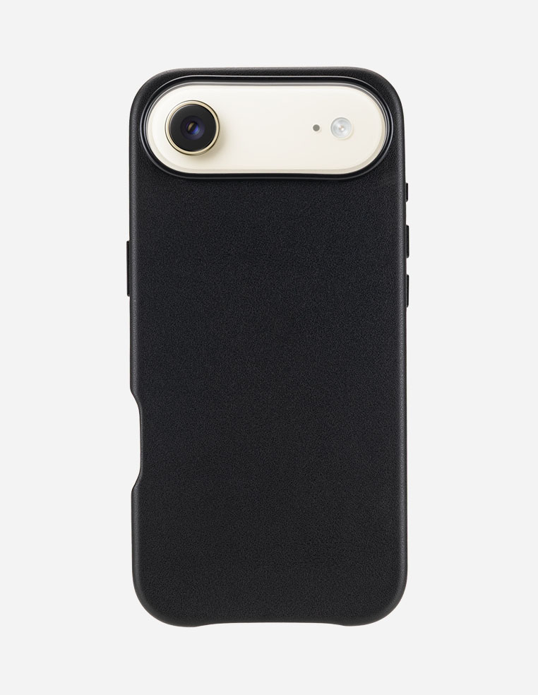 Coque en cuir noir  iPhone Air
