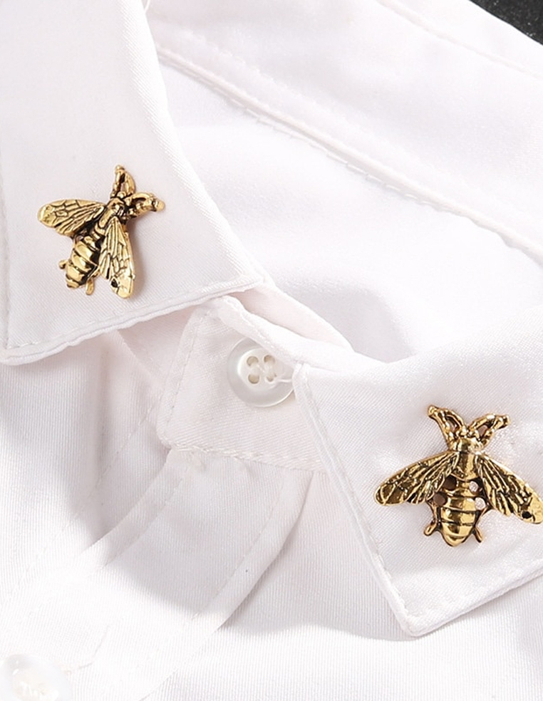 Broche abeille dorée pour femme