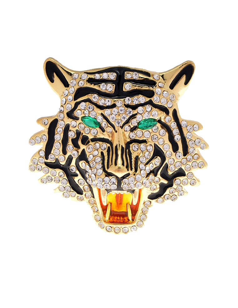 Broche pour femme tête de lion