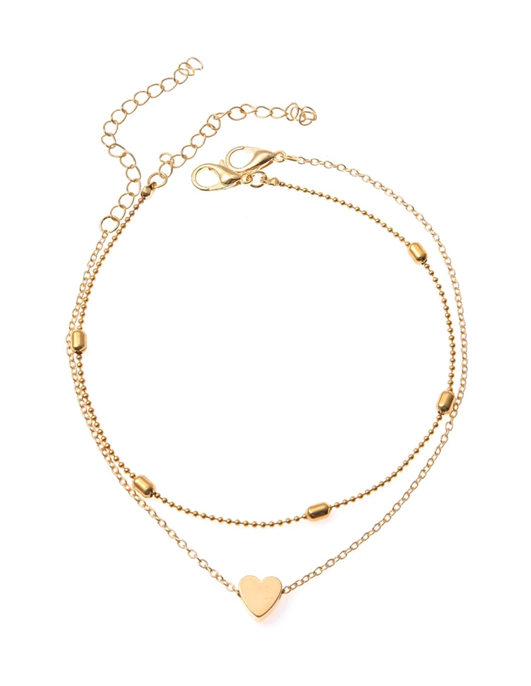 Chaîne de cheville coeur Chaîne de cheville coeur