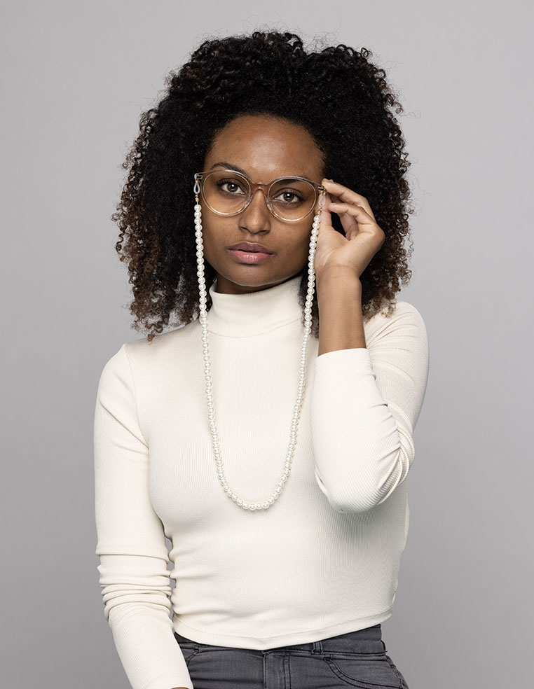 Chaîne à lunettes perles Chanel Chaîne à lunettes perles Chanel