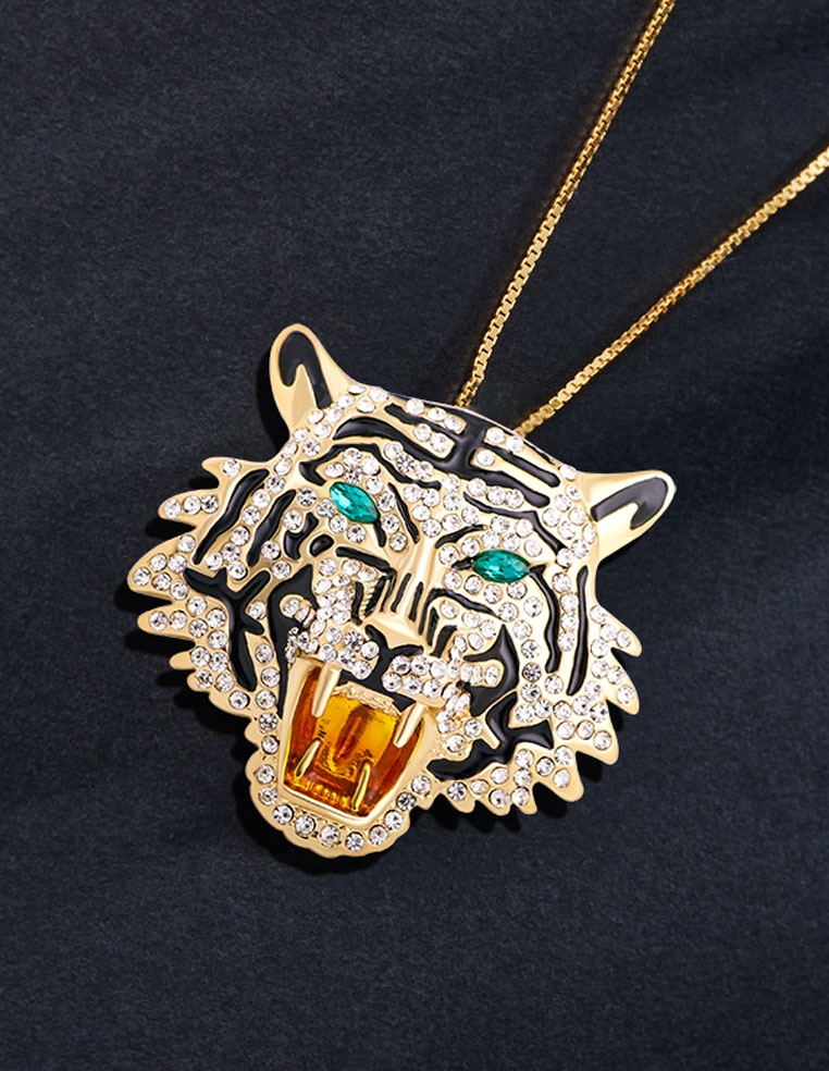 Broche pour femme tête de lion